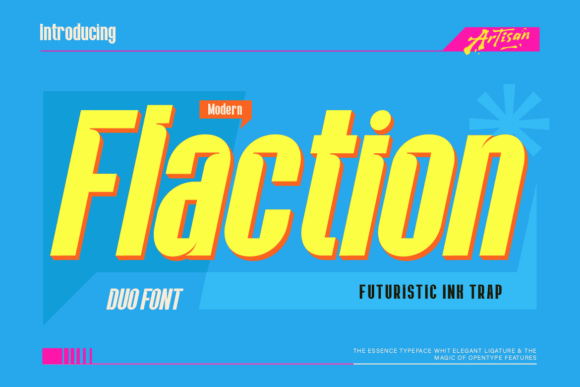 Flaction Regular: A Modern Typeface for Bold Web Design