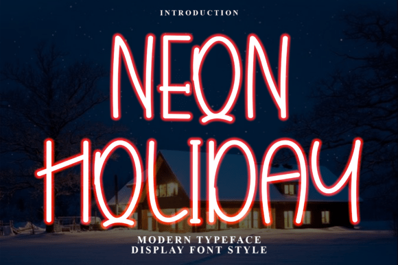 Neon Holiday: A Festive Sans Serif for Modern Design