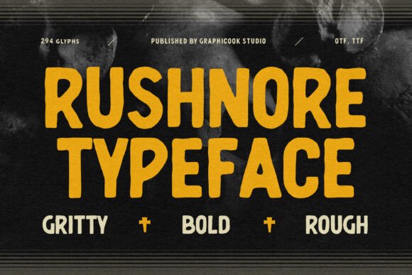 Rushnore Font: Bold Style for Makers