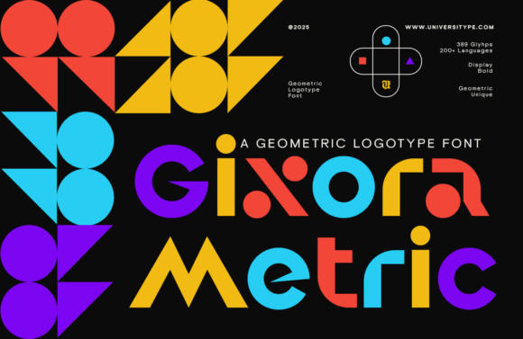 Ut Gixora Metric Typeface for Makers